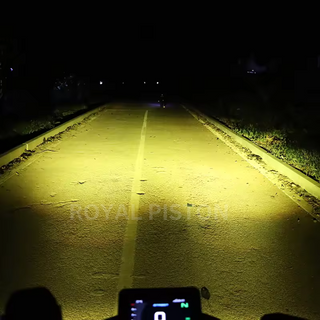 HJG 5 Lens Devil Eye LED Fog Light Red DRL Yellow/White Beam for Bike Car & SUV - Royal Piston