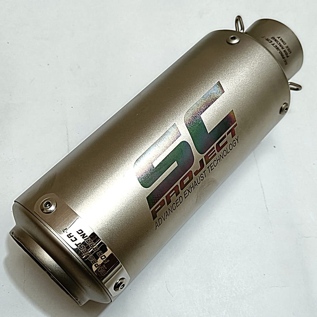 Royal Piston Universal SC Silencer: Unleash the Thunder - The Ultimate Performance Upgrade for All Sport Bikes (Silver)