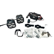 Royal Piston LED Fog Light For Bike | 120W Devil Eye Powerful Flood Lamp | August 2024 Edition with Full Harness Kit & Switch | Fog Lamp for Bike/Car/Jeep (Wider Throw) (4x4 Lens)