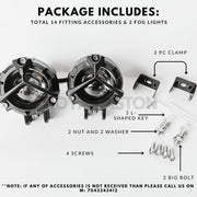 Royal Piston Original High Beam LED Fog Light | Y-Type Fog Light with Switch, 120W Flood Light with Wide Coverage | 6 Months Warranty Auxiliary Lamp, Universal Fit for Bikes, Cars, SUVs