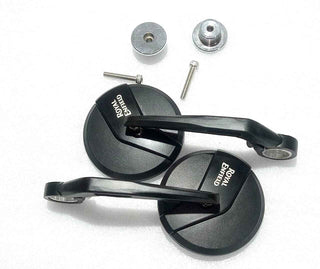 Royal Piston HD Round Side Mirrors: Clear View 360, Wide-Angle for Royal Enfield BS3, BS4, BS6, Electra, Standard. Ultimate Visibility!