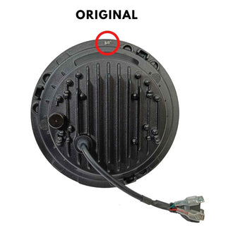 Royal Piston 7" LED Headlight: 110W Osram LEDs, High-Intensity Korean Chips High/Low Beam, DRL, Cool White - Fits Jeep, Thar, Gypsy (Single Headlight)