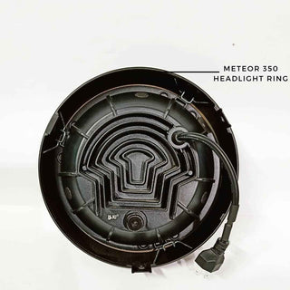 Royal Piston Heavy Built-in Duty RE Meteor 350 Headlight Ring In Premium Finish (Matt Black)