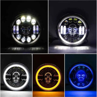 Royal Piston 7" LED Headlight: 90W OSRAM LED, Hightech Korean Chip, High Brightness, High/Low Beam, DRL, Cool Lighting. Thar, Jeep, Gypsy (1pc)!