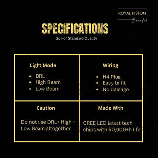 Royal Piston 7" LED Headlight: 90W OSRAM LED, Hightech Korean Chip, High Brightness, High/Low Beam, DRL, Cool Lighting. Thar, Jeep, Gypsy (1pc)!