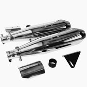 Royal Piston Venom Silencer Compatible With Royal Enfield Super Meteor 650cc Original Sound (Matte Classic Plate)