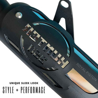 Exhaust Compatible with Royal Enfield Hunter 350 Cosmic Black & Authentic Sound