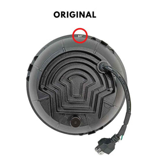 Royal Piston HJG Minus With Ring Headlight 110W: Latest 2023 CREE/Osram LED, High/Low Beam, DRL, Cool Amber Light For Royal Enfield/Jeep/Thar