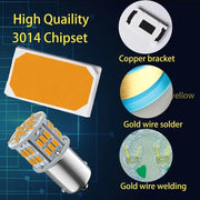 Royal Piston LED Brake Light: 360° Reflecting, Super Bright, Indicator Turn Signal, Reversing Light. Ba15s LED Brake Tail Light 12V (Pack of 4)