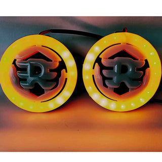 Royal Piston Universal 2-in-1 Indicator Horn: Flush LED 2Pcs Night Ride Motorcycle Lights, Mega Horn, Visibility. For With Royal Enfield (2pc Black)!