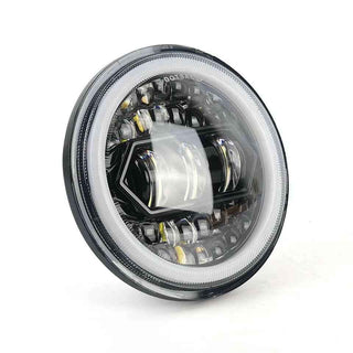 Royal Piston Smart LED 7" HJG Headlight with 3 in 1 Yellow & White DRL -12V Korean LED Compatible with Royal Enfield All Models
