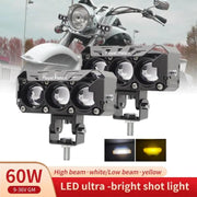 Royal Piston 3-Eye Fog Light with Switch - Mega Drive With Laser Spot Beam & Korean Led Chips Enhanced Arrival, Wider Coverage 3 Round LEDs For Bikes, Cars (6 Months Warranty)