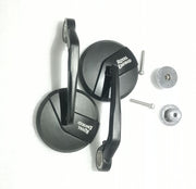 Royal Piston GT Black Side Mirrors High Definition Round Clear View 360: Wide-Angle Side Mirror Compatible With Royal Enfield Super Meteor 650cc - Royal Piston