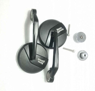 Royal Piston HD Round Side Mirrors: Clear View 360, Wide-Angle for Royal Enfield BS3, BS4, BS6, Electra, Standard. Ultimate Visibility!