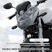 Royal Piston Universal Motorcycle LED Projector Handlebar Lamp: 12 LED, Double Color Flow Type Sequential 2-in-1 Yellow + Blue Indicators. 2pc