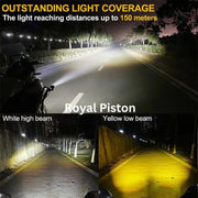 Royal Piston LED Fog Light For Bike | 4 LED Chip Yellow , white and Red Colour Auxiliary Lamp | With 6 Months Warranty & Switch | Waterproof Fog Lamp for Bike/Car/SUV