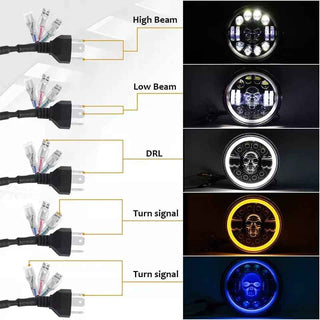 Royal Piston 7" LED Headlight: 90W OSRAM LED, Hightech Korean Chip, High Brightness, High/Low Beam, DRL, Cool Lighting. Thar, Jeep, Gypsy (1pc)!