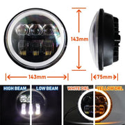 Royal Piston LED Headlight | Latest 2023 CREE/Osram LED | Compatible with Jawa All Models (Original Headlight) - Royal Piston