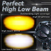 Royal Piston Original High Beam LED Fog Light | Y-Type Fog Light with Switch, 120W Flood Light with Wide Coverage | 6 Months Warranty Auxiliary Lamp, Universal Fit for Bikes, Cars, SUVs