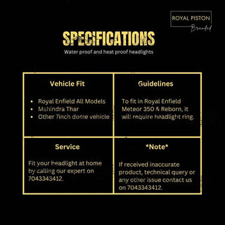 Royal Piston 7" LED Headlight: 90W OSRAM LED, Hightech Korean Chip, High Brightness, High/Low Beam, DRL, Cool Lighting. Thar, Jeep, Gypsy (1pc)!