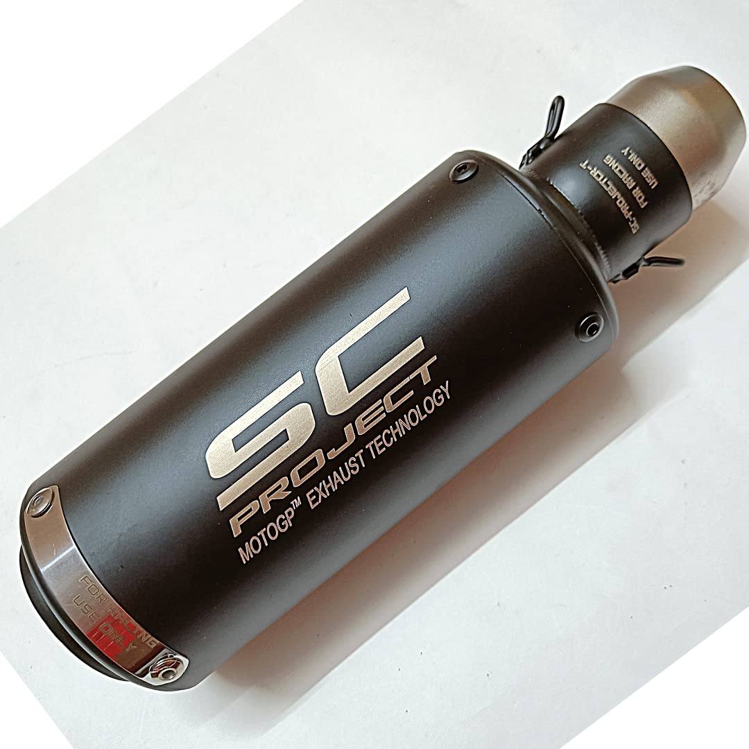 Royal Piston Universal SC Silencer: Unleash the Thunder - The Ultimate Performance Upgrade for All Sport Bikes (Black)