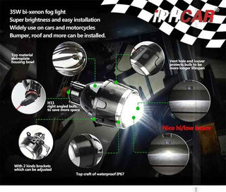 Royal Piston LED Projector 3.0 lens Car lights Bi-Xenon Fog lights Super Bright High Beam/Low Beam For Thar