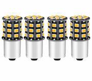 Royal Piston LED Brake Light: 360° Reflecting, Super Bright, Indicator Turn Signal, Reversing Light. Ba15s LED Brake Tail Light 12V (Pack of 4)