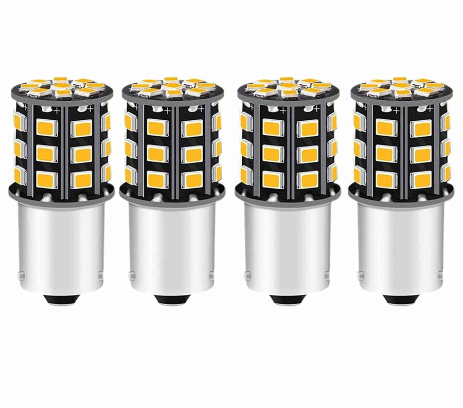 Royal Piston LED Brake Light: 360° Reflecting, Super Bright, Indicator Turn Signal, Reversing Light. Ba15s LED Brake Tail Light 12V (Pack of 4)
