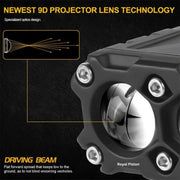 Royal Piston LED Fog Light For Bike | 4 LED Chip Yellow , white and Red Colour Auxiliary Lamp | With 6 Months Warranty & Switch | Waterproof Fog Lamp for Bike/Car/SUV