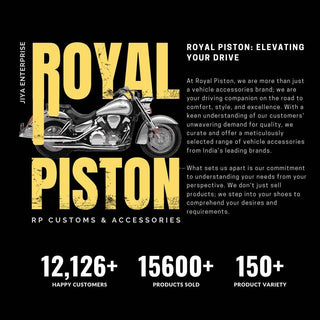Royal Piston 110W LED Headlight | Minus Ring, 6 Months Warranty High/Low Beam, DRL, Amber | CREE/Osram | Compatible with Royal Enfield, Thar, Gypsy