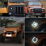 Royal Piston™ Devil Eye LED Headlight - Highest Powerful Beam of All Time, High/Low Beam, DRL, Cool Lighting - Compatible with Royal Enfield (1pc)