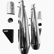 Royal Piston Venom Silencer Compatible With Royal Enfield Super Meteor 650cc Original Sound (Matte Classic Plate)