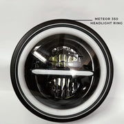 Royal Piston Heavy Built-in Duty RE Meteor 350 Headlight Ring In Premium Finish (Matt Black)
