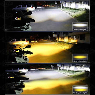 Royal Piston HJG 3-Eye Fog Light - Mega Drive with Laser Spot Beam & Korean LED Chips! For Bikes, Cars, Royal Enfield, Jeep