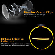 Royal Piston Smart LED 7inch Headlight 75-110W-12V | Latest 2023 CREE/Osram LED | (RP Minus with Ring) | Compatible with Thar/Jeep/Gypsy (Pack of 2)