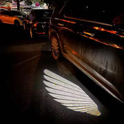 Royal Piston 2024 Car Laser Projector Lights: LED Angel Wings, Door Courtesy Light (Ultra-Clear Quartz)