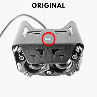 Royal Piston HJG 2-in-1 LED Fog Lights (120W, White + Red + Yellow, Laser) - Universal Fit for Bikes, Cars, Thar, Jeep (Pack of 2)