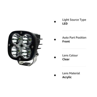 HJG High Power 120W 2in1 LED Fog Light Dual Color Laser Beam for Bike Car SUV