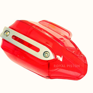 Royal Piston Hand Guard: Motorcycle Hand Protection Kit 7/8" 22mm Handlebar. Windproof Crash Bar Protector, Universal Fit for All Bikes (Red)