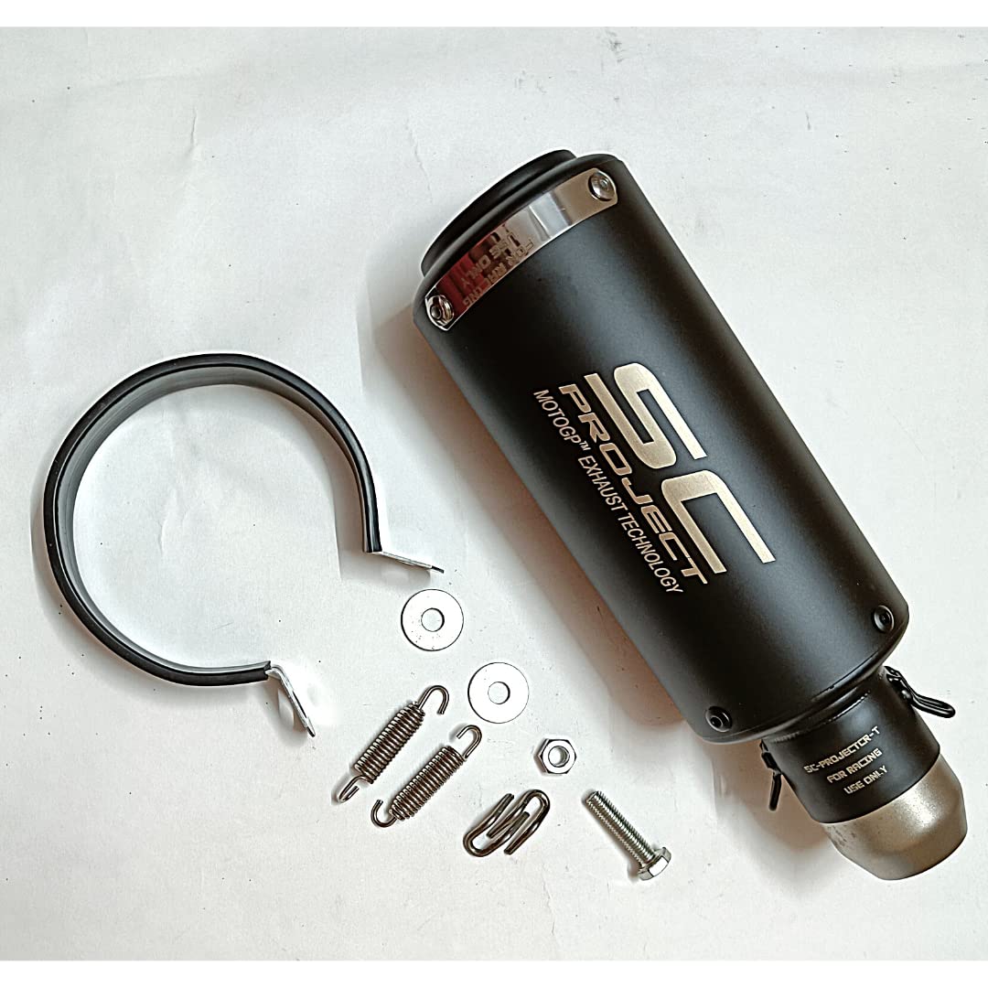 Royal Piston Universal SC Silencer: Unleash the Thunder - The Ultimate Performance Upgrade for All Sport Bikes (Black)