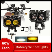 Royal Piston LED Fog Light For Bike | 4 LED Chip Yellow , white and Red Colour Auxiliary Lamp | With 6 Months Warranty & Switch | Waterproof Fog Lamp for Bike/Car/SUV