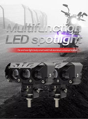 Royal Piston HJG 3-Eye Fog Light - Mega Drive with Laser Spot Beam & Korean LED Chips! For Bikes, Cars, Royal Enfield, Jeep