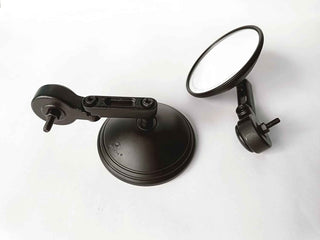 Royalpiston High Definition Round Side Mirrors Clear View 360: Wide-Angle Side Mirror For Maximum Visibility With Universal Fit For All Bikes