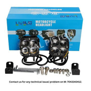 Royal Piston™ 3-in-1 HJG Fog Light: 120W-12V Red, White, Yellow! Illuminate Your Ride with 4 LED Laser Wide Light. Perfect for Bike, Car, Thar, Jeep Adventures - Royal Piston