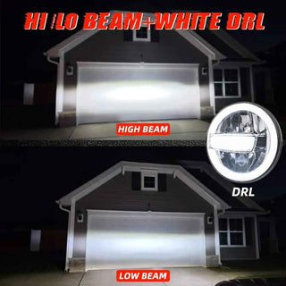 Royal Piston 7" LED Headlight Highest Powerful Beam of All Time | OSRAM LED, Minus Hightech Korean Chip, High/Low Beam, DRL | For Thar, Jeep, Gypsy