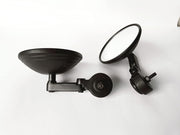 Royalpiston High Definition Round Side Mirrors Clear View 360: Wide-Angle Side Mirror For Maximum Visibility With Universal Fit For All Bikes