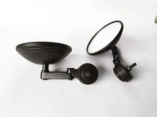 Royalpiston High Definition Round Side Mirrors Clear View 360: Wide-Angle Side Mirror For Maximum Visibility With Universal Fit For All Bikes