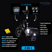 Royal Piston Mini Drive LED Fog Light with Powerful 80W LEDs, In-Built Fan, and Wide Beam | Small Pack Big Impact | With Switch and 6 Months Warranty
