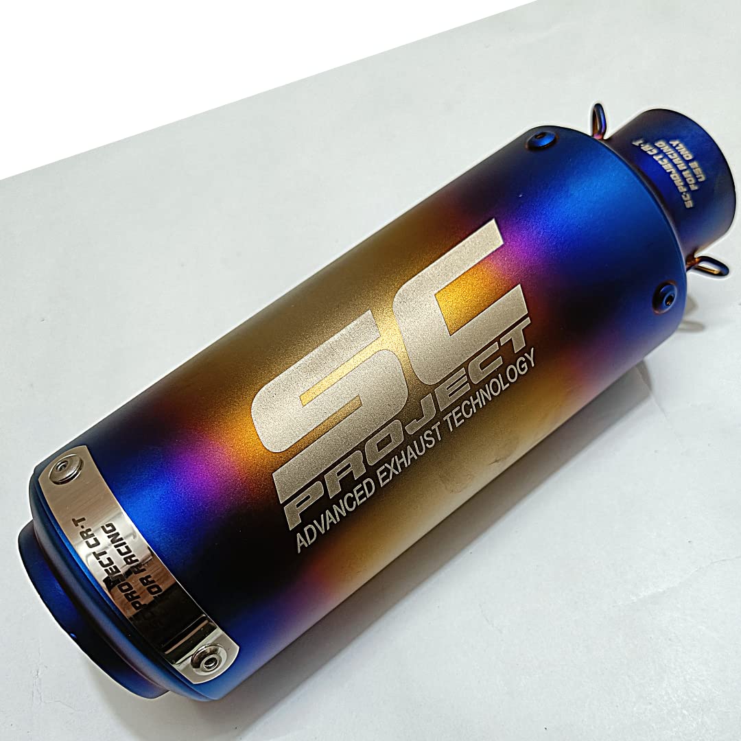 Royal Piston Universal SC Silencer: Unleash the Thunder - The Ultimate Performance Upgrade for All Sport Bikes (Blue)