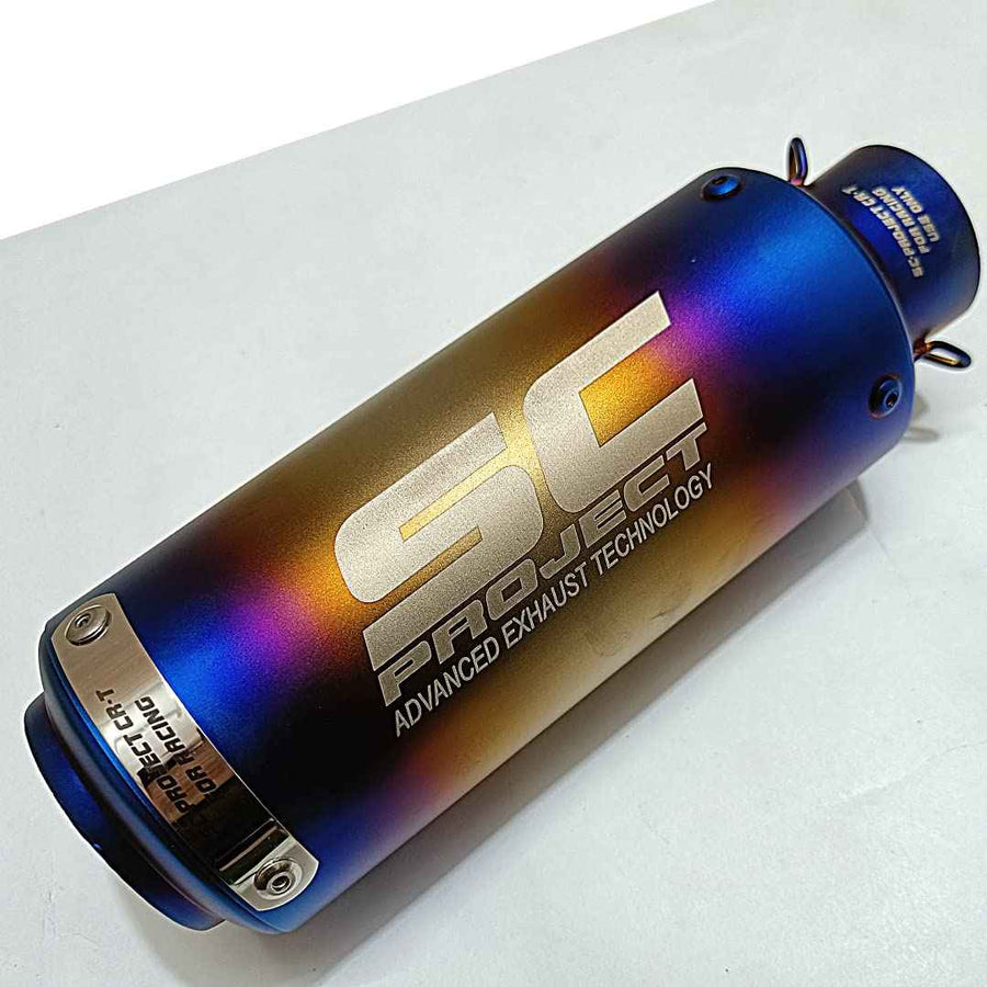 Royal Piston Universal SC Silencer: Unleash the Thunder - The Ultimate Performance Upgrade for All Sport Bikes (Blue)